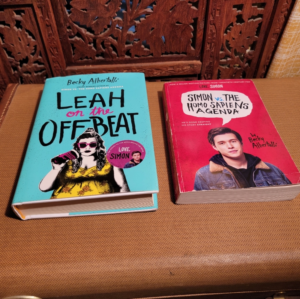 2 Becky Albertalli Books Simon vs. The Homosapiens Agenda and Leah on the Beat